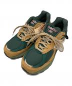 NEW BALANCEニューバランス）の古着「ローカットスニーカー」｜ベージュ×グリーン