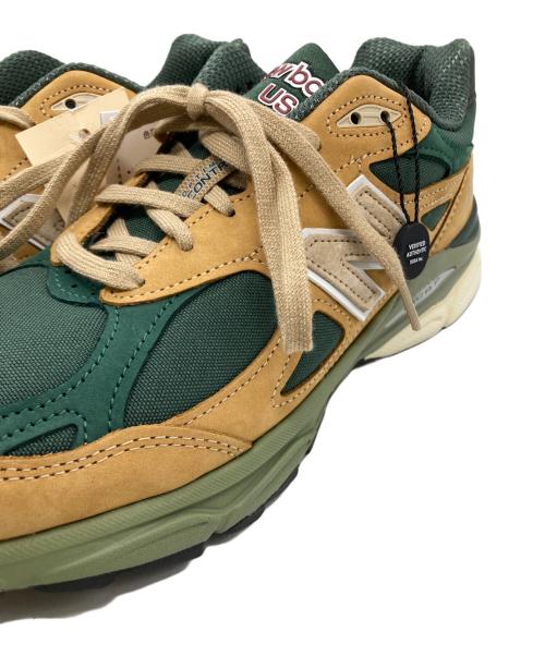 NEW BALANCE（ニューバランス）NEW BALANCE (ニューバランス) ローカットスニーカー ベージュ×グリーン サイズ:SIZE 27cm 未使用品の古着・服飾アイテム