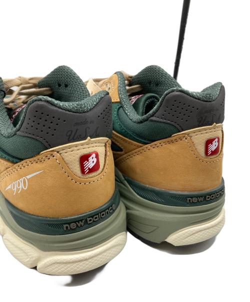 NEW BALANCE（ニューバランス）NEW BALANCE (ニューバランス) ローカットスニーカー ベージュ×グリーン サイズ:SIZE 27cm 未使用品の古着・服飾アイテム