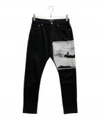 ANDY WARHOL×Calvin Klein Jeansアンディウォーホル×カルバンクラインジーンズ）の古着「アートプリントパンツ」｜ブラック