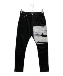 ANDY WARHOL×Calvin Klein Jeans（アンディウォーホル×カルバンクラインジーンズ）の古着「アートプリントパンツ」｜ブラック