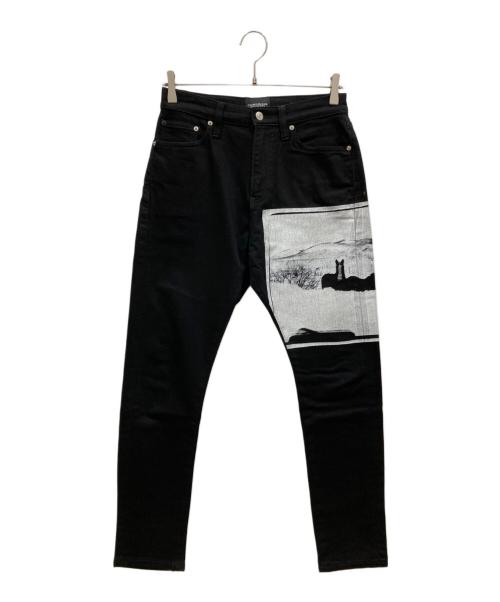 ANDY WARHOL（アンディウォーホル）ANDY WARHOL (アンディウォーホル) Calvin Klein Jeans (カルバンクラインジーンズ) アートプリントパンツ ブラック サイズ:SIZE 68.5cm (W27)の古着・服飾アイテム