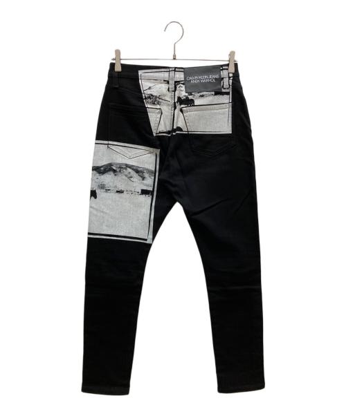 ANDY WARHOL（アンディウォーホル）ANDY WARHOL (アンディウォーホル) Calvin Klein Jeans (カルバンクラインジーンズ) アートプリントパンツ ブラック サイズ:SIZE 68.5cm (W27)の古着・服飾アイテム
