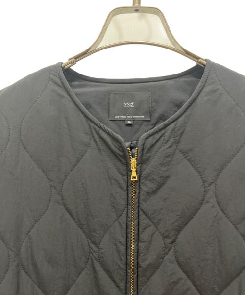 23区（ニジュウサンク）23区 (ニジュウサンク) 撥水加工 中綿 ロング パディング アウター ブラック サイズ:SIZE 38の古着・服飾アイテム