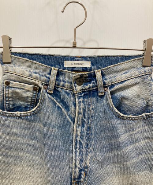 moussy（マウジー）moussy (マウジー) HW DAMAGE LOOSE STRAIGHT インディゴ サイズ:SIZE 26の古着・服飾アイテム