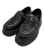 Gaborガボール）の古着「スタッズローファー」｜ブラック