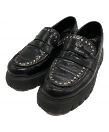 Gabor（ガボール）の古着「スタッズローファー」｜ブラック