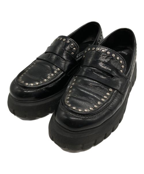 Gabor（ガボール）Gabor (ガボール) スタッズローファー ブラック サイズ:SIZE 22.5cmの古着・服飾アイテム
