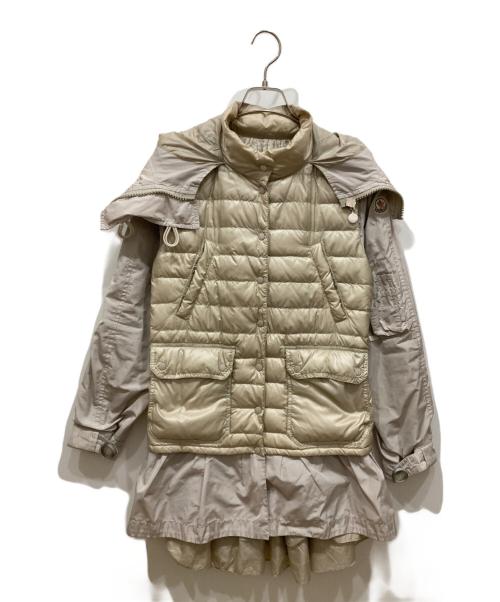 MONCLER（モンクレール）MONCLER (モンクレール) SACHIYO 切替ダウンコート アイボリー サイズ:1の古着・服飾アイテム