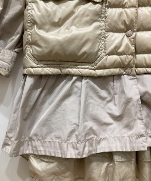 MONCLER（モンクレール）MONCLER (モンクレール) SACHIYO 切替ダウンコート アイボリー サイズ:1の古着・服飾アイテム
