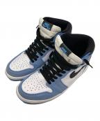 NIKEナイキ）の古着「ハイカットスニーカー」｜ブルー×ホワイト