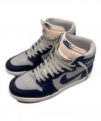 NIKEナイキ）の古着「ハイカットスニーカー」｜ネイビー×グレー
