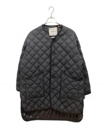 Gymphlex（ジムフレックス）の古着「キルティングダウン カラーレスコート」｜ブラック