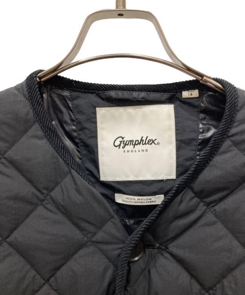 Gymphlex（ジムフレックス）Gymphlex (ジムフレックス) キルティングダウン カラーレスコート ブラック サイズ:SIZE 14の古着・服飾アイテム