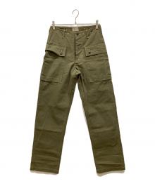 BUZZ RICKSON'S（バズリクソンズ）の古着「U.S. MARINE CORPS M-1944 HERRINGBONE PANTS SHORT LENGTH」｜オリーブ