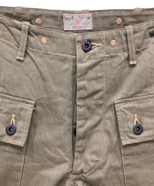 BUZZ RICKSON'S（バズリクソンズ）Buzz Rickson's (バズリクソンズ) U.S. MARINE CORPS M-1944 HERRINGBONE PANTS SHORT LENGTH オリーブ サイズ:SIZE 30 未使用品の古着・服飾アイテム