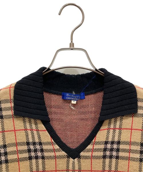 BURBERRY BLUE LABEL（バーバリー ブルー レーベル）BURBERRY BLUE LABEL (バーバリー ブルー レーベル) ノバチェックニットワンピース ベージュ サイズ:SIZE Mの古着・服飾アイテム