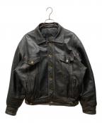Wind Armorウィンドアーマー）の古着「ラムレザージャケット」｜ブラック