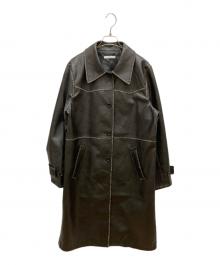 SLY（スライ）の古着「LONG F／LEATHER ジャケット」｜ブラック
