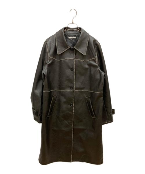 SLY（スライ）SLY (スライ) LONG F／LEATHER ジャケット ブラック サイズ:SIZE Freeの古着・服飾アイテム