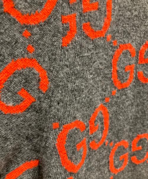GUCCI（グッチ）GUCCI (グッチ) GGウールジャカード カーディガン グレー サイズ:XLの古着・服飾アイテム