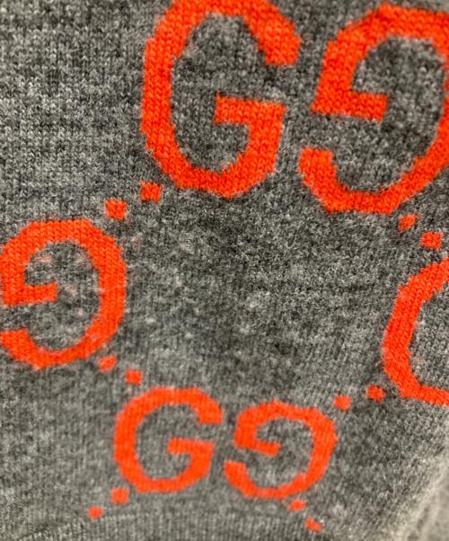 GUCCI（グッチ）GUCCI (グッチ) GGウールジャカード カーディガン グレー サイズ:XLの古着・服飾アイテム