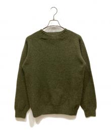 INVERALLAN（インバーアラン）の古着「Shetland Crew Neck Sweater」｜オリーブ