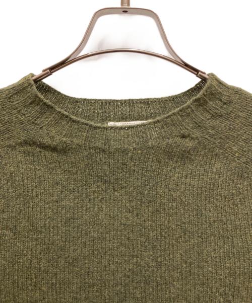 INVERALLAN（インバーアラン）INVERALLAN (インバーアラン) Shetland Crew Neck Sweater オリーブ サイズ:SIZE 38の古着・服飾アイテム