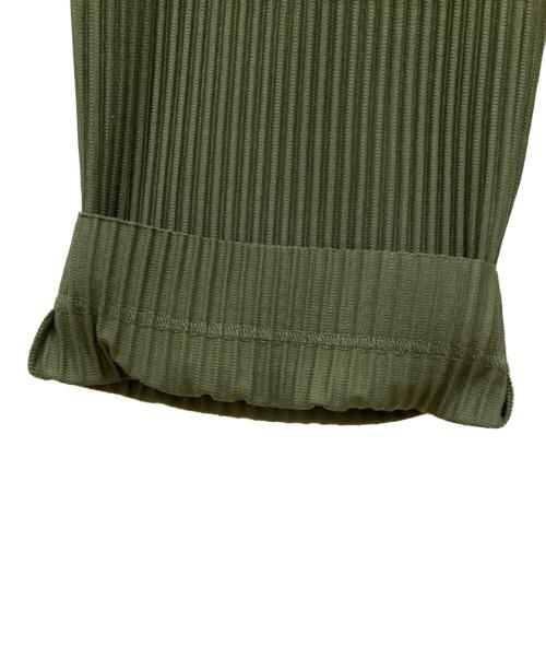 HOMME PLISSE ISSEY MIYAKE（オム プリッセ イッセイ ミヤケ）HOMME PLISSE ISSEY MIYAKE (オム プリッセ イッセイ ミヤケ) ストレートプリーツパンツ カーキ サイズ:1の古着・服飾アイテム