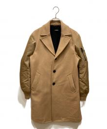 DIESEL（ディーゼル）の古着「W-CUSTOMIZチェスターコート」｜ブラウン