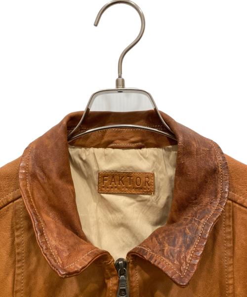 FAKTOR（ファクター）FAKTOR (ファクター) レザージャケット ブラウン サイズ:-の古着・服飾アイテム