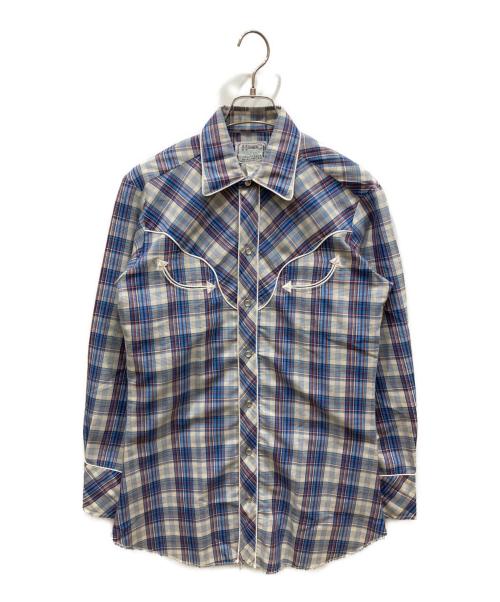 H BAR C（エイチバーシー）H BAR C (エイチバーシー) チェックシャツ ブルー サイズ:不明の古着・服飾アイテム