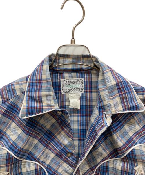 H BAR C（エイチバーシー）H BAR C (エイチバーシー) チェックシャツ ブルー サイズ:不明の古着・服飾アイテム