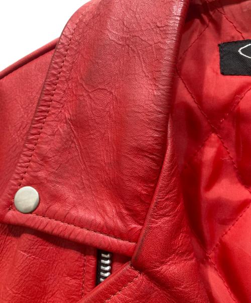 HORN WORKS（ホーンワークス）HORN WORKS (ホーンワークス) ダブルライダースジャケット レッド サイズ:Ⅿの古着・服飾アイテム