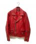 HORN WORKS（ホーンワークス）の古着「ダブルライダースジャケット」｜レッド