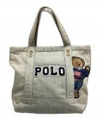 POLO RALPH LAURENポロ・ラルフローレン）の古着「ポロベアデニムトートバッグ」｜インディゴ