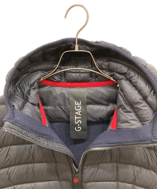 G-Stage（ジーステージ）G-Stage (ジーステージ) ニット切替ダウンジャケット ネイビー×ブラック サイズ:46の古着・服飾アイテム