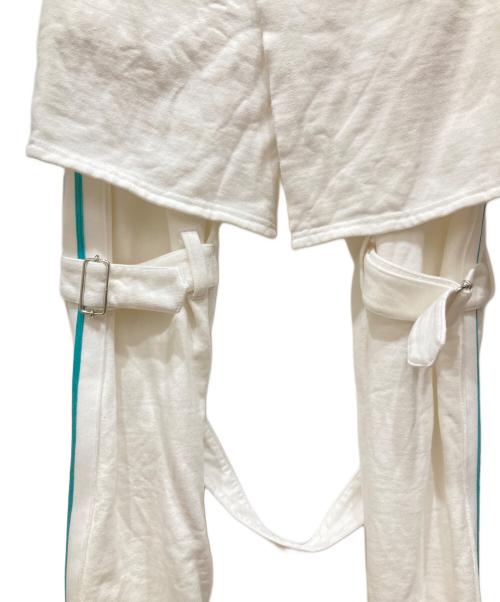 FACETASM（ファセッタズム）FACETASM (ファセッタズム) BONDAGE SWEAT PANTS ホワイト×グリーン サイズ:SIZE 3の古着・服飾アイテム