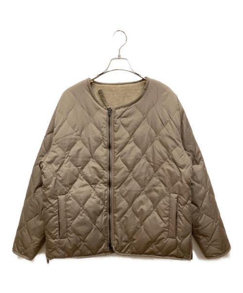 TAION（タイオン）TAION (タイオン) ミリタリー リバーシブル クルーネック ダウンジャケット ベージュ サイズ:SIZE Mの古着・服飾アイテム