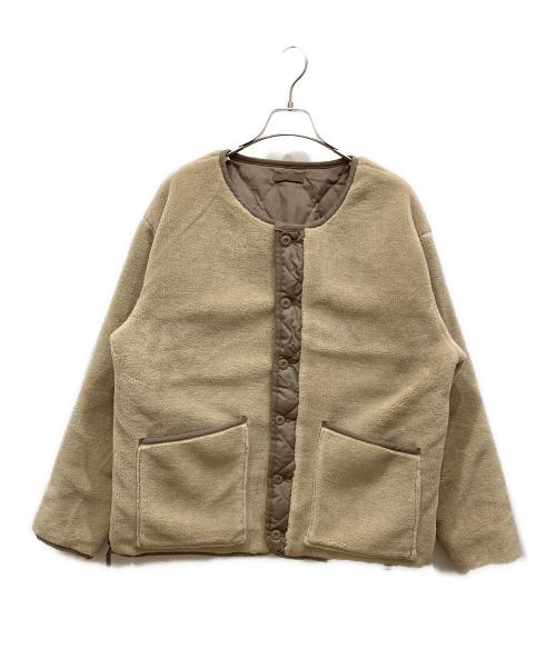 TAION（タイオン）TAION (タイオン) ミリタリー リバーシブル クルーネック ダウンジャケット ベージュ サイズ:SIZE Mの古着・服飾アイテム