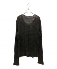 POLO RALPH LAUREN（ポロ・ラルフローレン）の古着「かぎ編みニット」｜ブラック