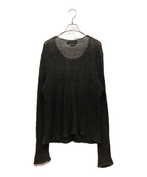 POLO RALPH LAUREN（ポロ・ラルフローレン）POLO RALPH LAUREN (ポロ・ラルフローレン) かぎ編みニット ブラック サイズ:Ⅼの古着・服飾アイテム