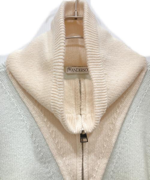 J.W.ANDERSON（ジェイダブリューアンダーソン）J.W.ANDERSON (ジェイダブリューアンダーソン) ロゴパッチ セーター ブルー×ホワイト サイズ:SIZE Sの古着・服飾アイテム