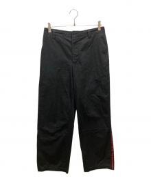 BURBERRY LONDON（バーバリーロンドン）の古着「サイドラインパンツ」｜ブラック