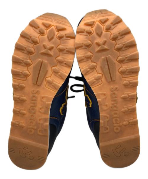 Sangacio（サンガッチョ）SANGACIO (サンガッチョ) ローカットスニーカー ネイビー×イエロー サイズ:SIZE 25.5cmの古着・服飾アイテム