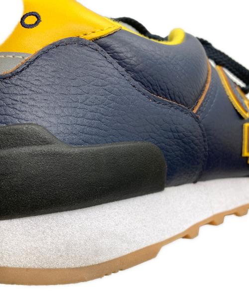Sangacio（サンガッチョ）SANGACIO (サンガッチョ) ローカットスニーカー ネイビー×イエロー サイズ:SIZE 25.5cmの古着・服飾アイテム