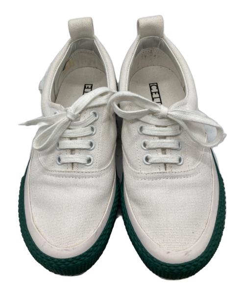 CELINE（セリーヌ）CELINE (セリーヌ) 180° スニーカー アイボリー×グリーン サイズ:SIZE 35の古着・服飾アイテム