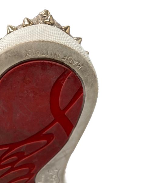 Christian Louboutin（クリスチャン・ルブタン）Christian Louboutin (クリスチャン・ルブタン) スタッズスリッポン グレー サイズ:SIZE 37の古着・服飾アイテム