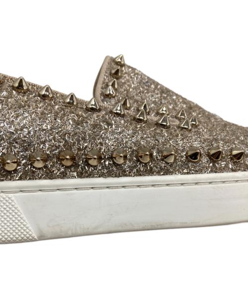 Christian Louboutin（クリスチャン・ルブタン）Christian Louboutin (クリスチャン・ルブタン) スタッズスリッポン グレー サイズ:SIZE 37の古着・服飾アイテム