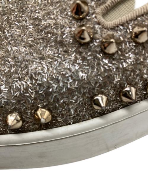 Christian Louboutin（クリスチャン・ルブタン）Christian Louboutin (クリスチャン・ルブタン) スタッズスリッポン グレー サイズ:SIZE 37の古着・服飾アイテム